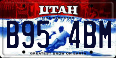 UT license plate B954BM