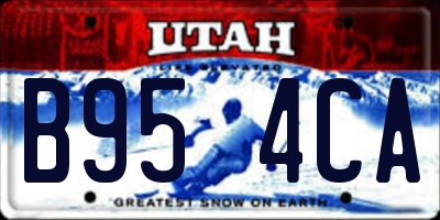 UT license plate B954CA