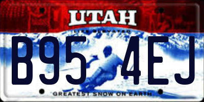 UT license plate B954EJ