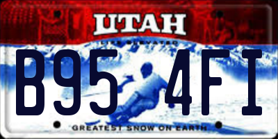 UT license plate B954FI