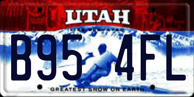 UT license plate B954FL