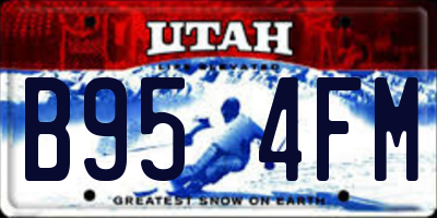 UT license plate B954FM