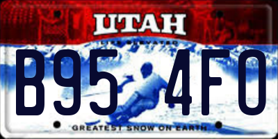UT license plate B954FO