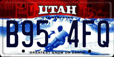 UT license plate B954FQ
