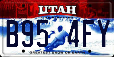UT license plate B954FY