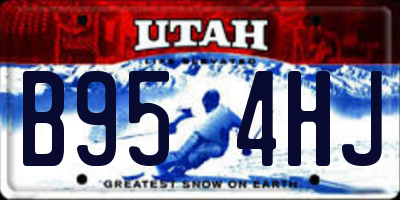 UT license plate B954HJ