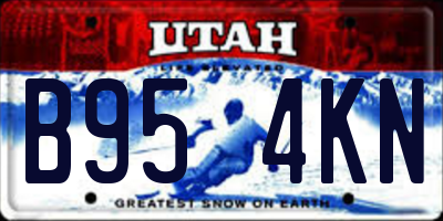 UT license plate B954KN
