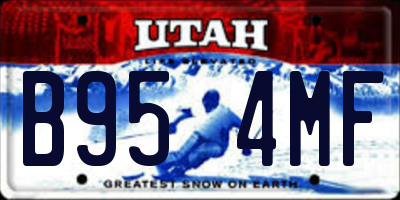 UT license plate B954MF