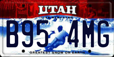 UT license plate B954MG