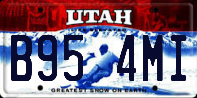 UT license plate B954MI