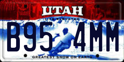 UT license plate B954MM