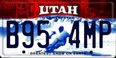 UT license plate B954MP