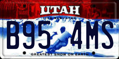 UT license plate B954MS