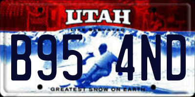 UT license plate B954ND