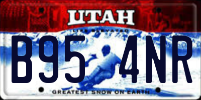 UT license plate B954NR