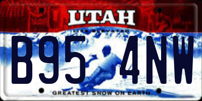 UT license plate B954NW
