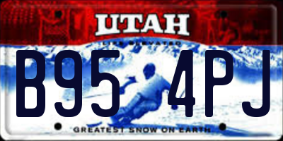 UT license plate B954PJ