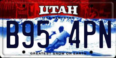 UT license plate B954PN
