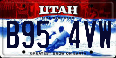UT license plate B954VW