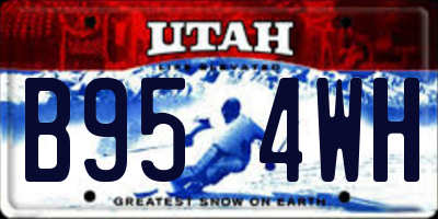 UT license plate B954WH
