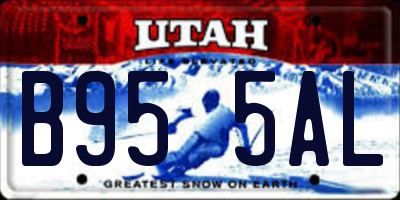 UT license plate B955AL