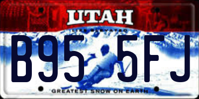 UT license plate B955FJ