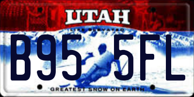 UT license plate B955FL