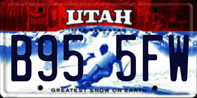 UT license plate B955FW