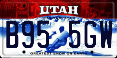 UT license plate B955GW