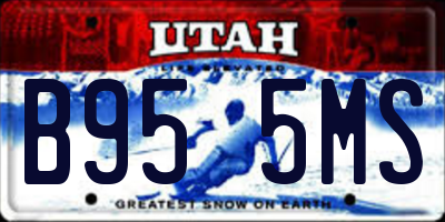 UT license plate B955MS