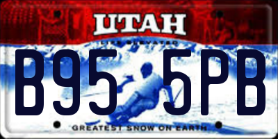 UT license plate B955PB