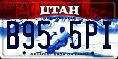 UT license plate B955PI