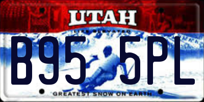 UT license plate B955PL