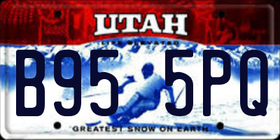 UT license plate B955PQ