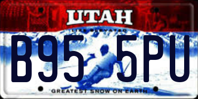 UT license plate B955PU