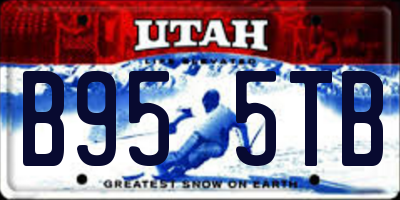 UT license plate B955TB