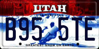 UT license plate B955TE