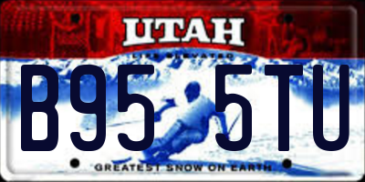 UT license plate B955TU
