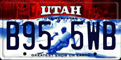UT license plate B955WB