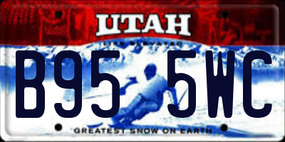 UT license plate B955WC