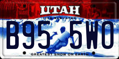 UT license plate B955WO