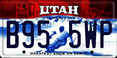 UT license plate B955WP