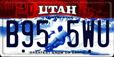 UT license plate B955WU
