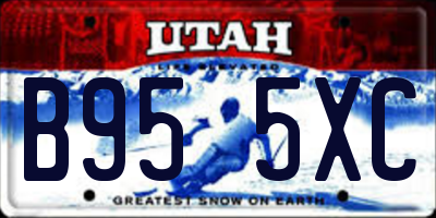 UT license plate B955XC