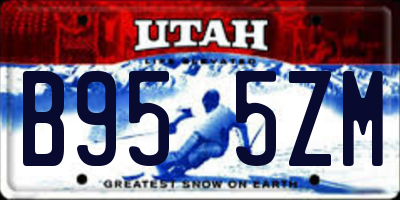 UT license plate B955ZM