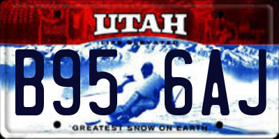 UT license plate B956AJ