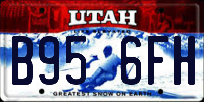 UT license plate B956FH