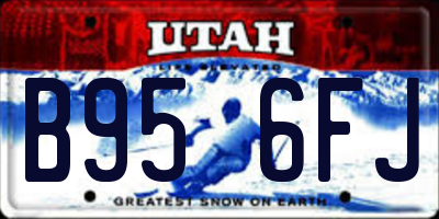 UT license plate B956FJ