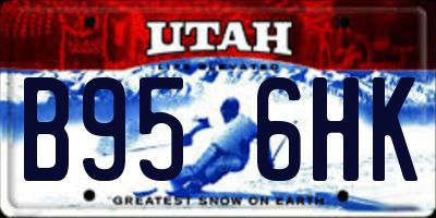 UT license plate B956HK