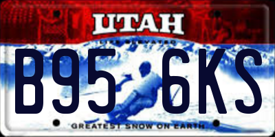 UT license plate B956KS